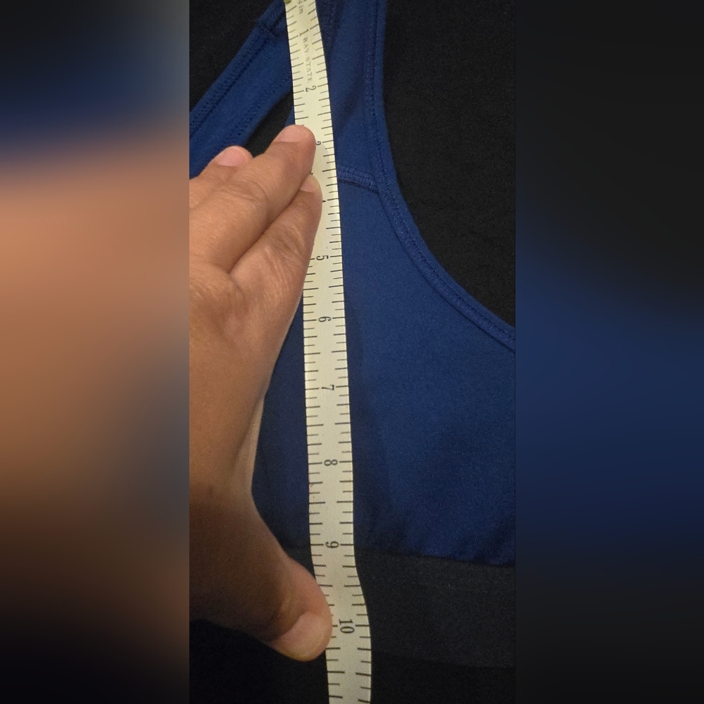 Nike Sports Bras - Blue & Light Gray with Purple Stripe B1 - Picture 10 of 12